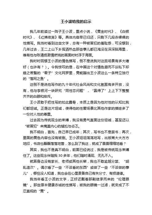 王小波给我的启示