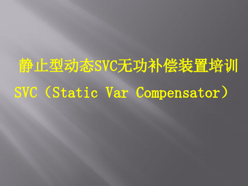 静止型动态SVC无功补偿装置培训