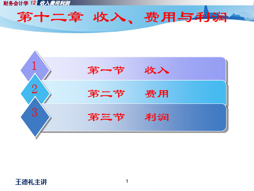 企业财务会计件25章大全第12章 收入费用利润