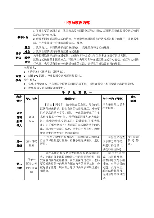 2019年高考地理总复习区域地理——中国地理《中国的交通运输》教案