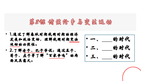 人教统编版高中历史必修中外历史纲要上第2课诸侯纷争与变法运动(共22张PPT)