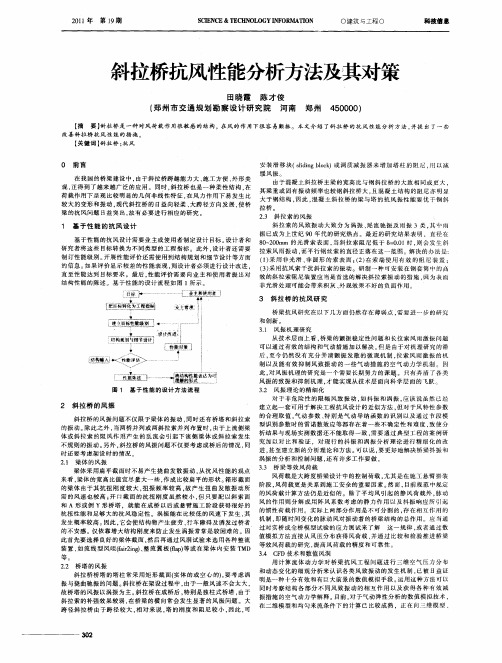 斜拉桥抗风性能分析方法及其对策