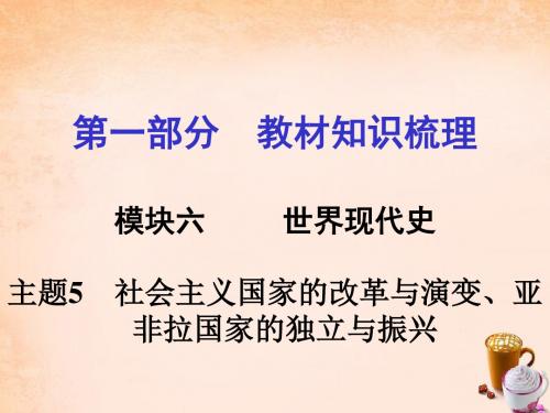 安徽中考历史第一部分教材知识梳理模块六世界现代史主题5社会主义国家的改革与演变、亚非拉国家的独立与振