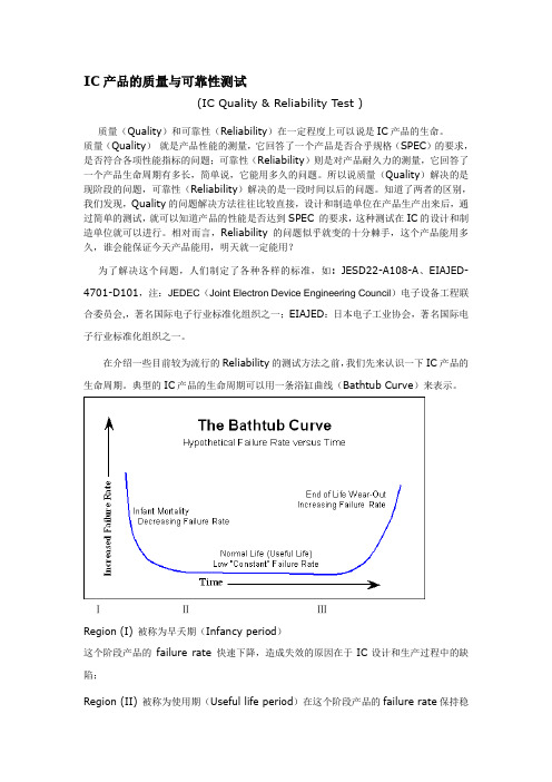 IC产品的质量与可靠性测试