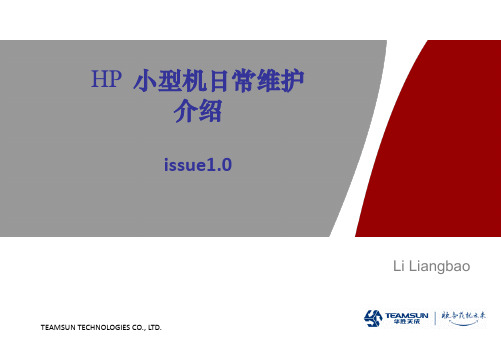 HP 小型机日常维护介绍