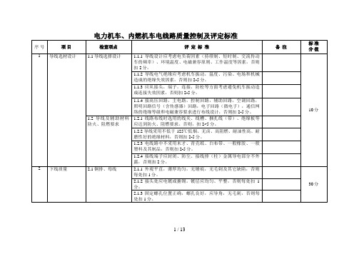 电力机车、内燃机车电线路质量评定标准(4.3)