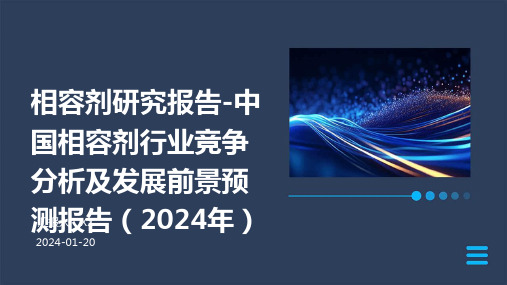 相容剂研究报告-中国相容剂行业竞争分析及发展前景预测报告(2024年)