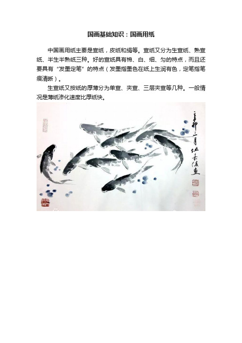 国画基础知识：国画用纸