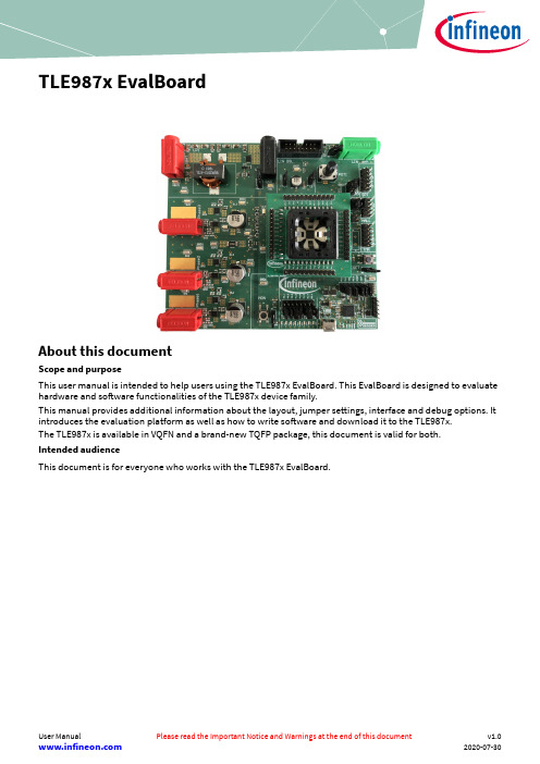 TLE987x评估板用户手册说明书