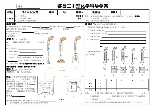 9.1认识浮力导学案精品