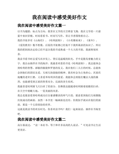 我在阅读中感受美好作文