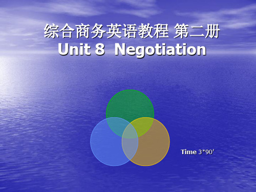 综合商务英语二册Unit 8Negotiation