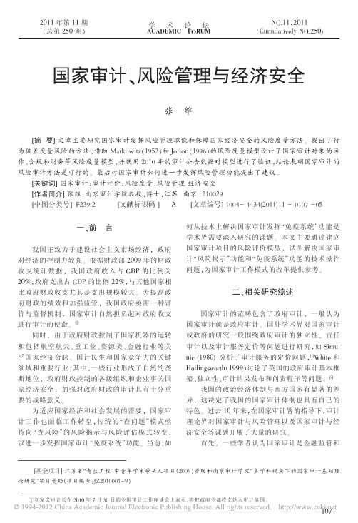 国家审计_风险管理与经济安全