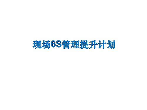 现场6S管理提升计划,当前6S管理存在的问题与下一步工作