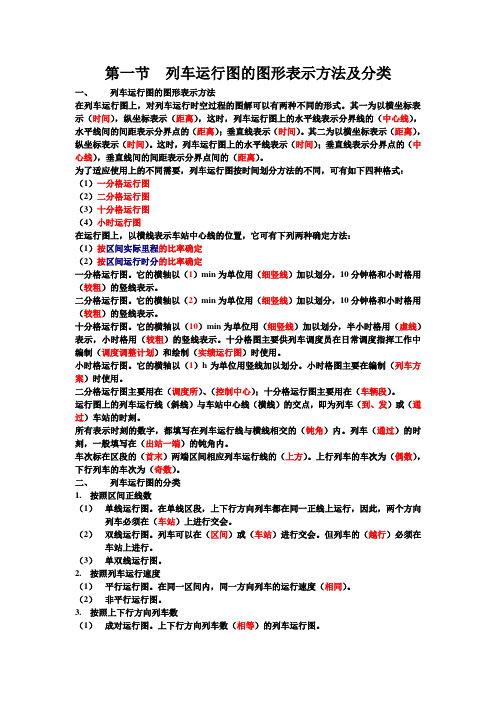 第一节 列车运行图的图形表示方法及分类