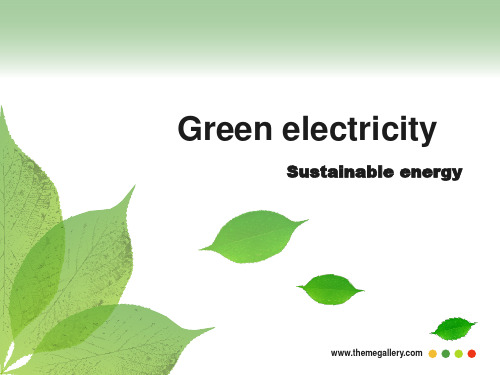 green electricity 绿色能源