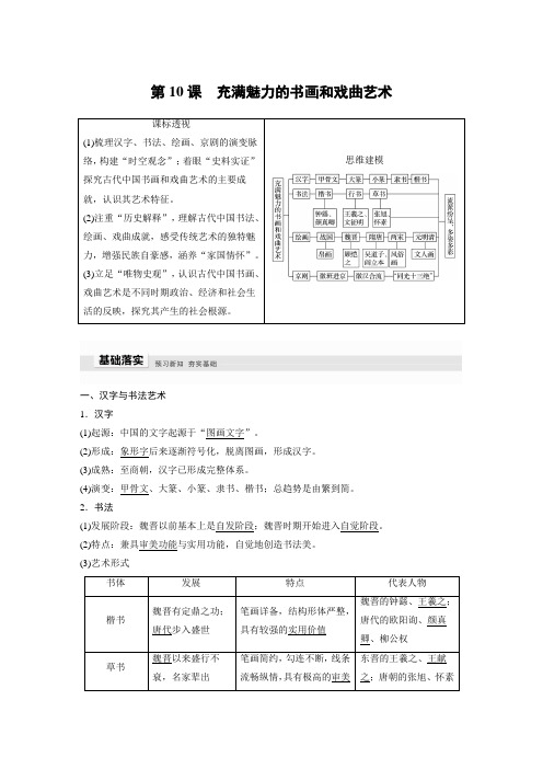 21-22版：第10课　充满魅力的书画和戏曲艺术（步步高）
