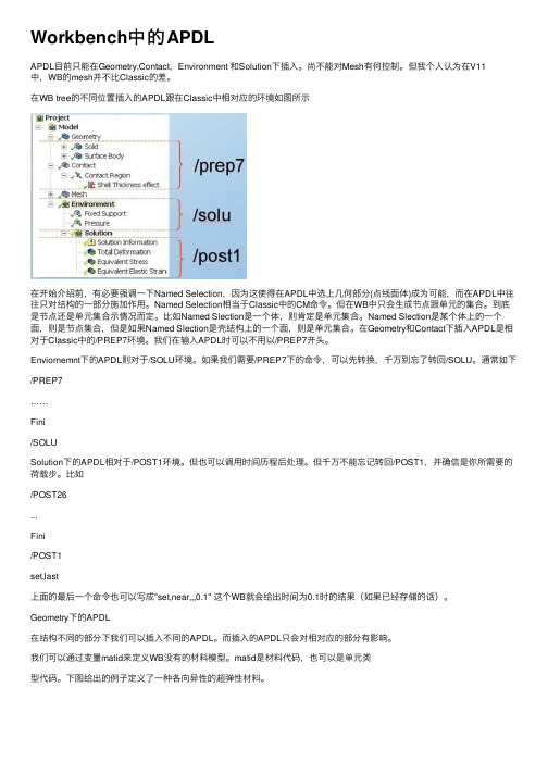 Workbench中的APDL