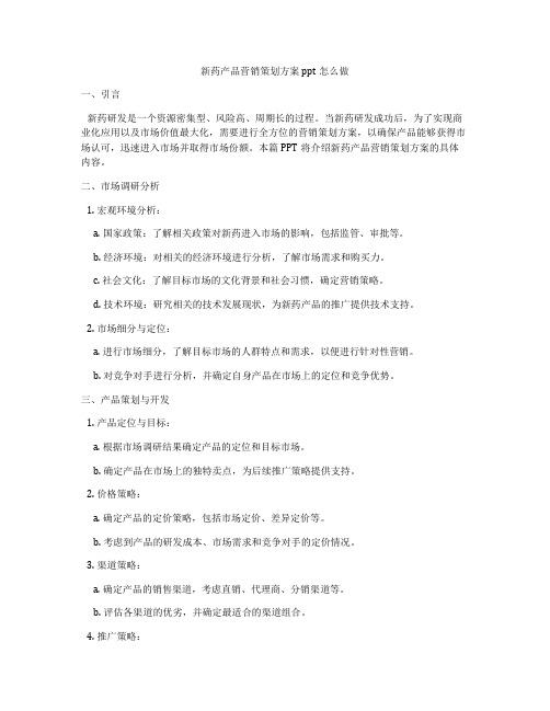 新药产品营销策划方案ppt怎么做