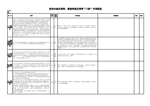 防治水综合资料及雨季三防检查表