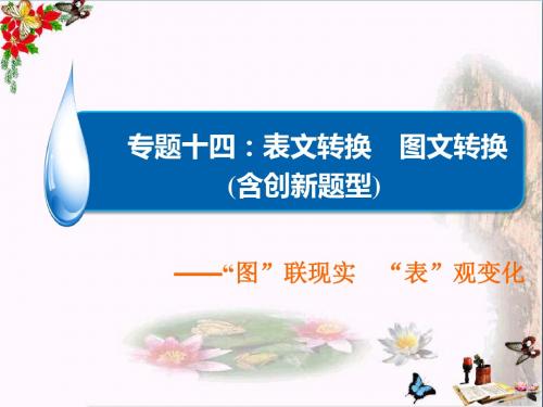 高考复习表文转换、图文转换(含创新题型)——“图”联现实,“表”观变化 PPT课件