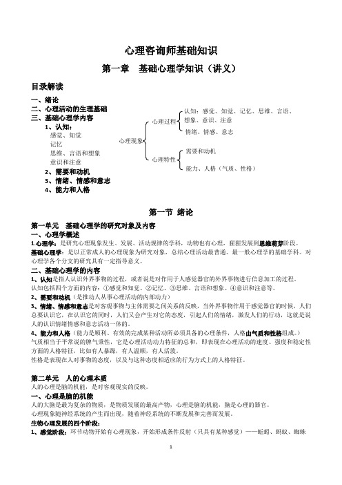 (完整版)基础心理学讲义