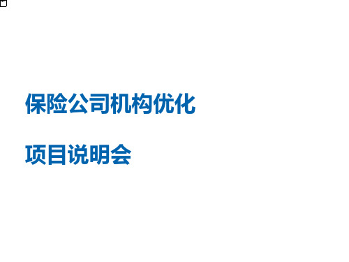 保险公司弱体改造弱改和机构筹备项目说明会