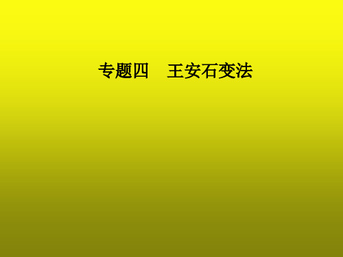 高三历史选修1知识点整合复习课件：王安石变法