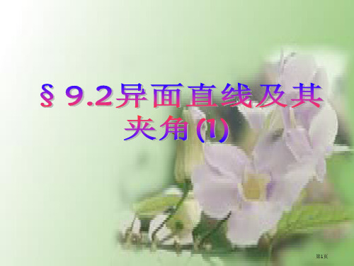 异面直线的判断市公开课一等奖省赛课微课金奖PPT课件