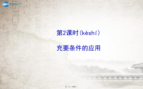 高中数学 1.2.2充要条件的应用课件 新人教A版选修21