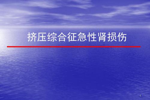 挤压综合征与急性肾损伤PPT课件