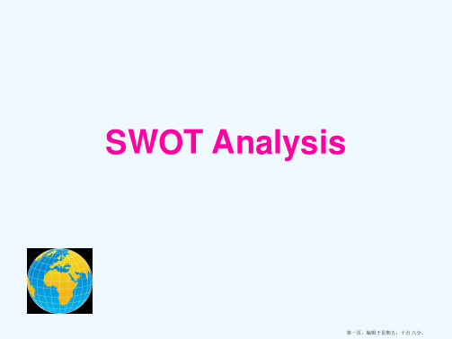 SWOT分析英文版及案例