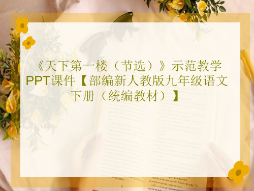 《天下第一楼(节选)》示范教学PPT课件【部编新人教版九年级语文下册(统编教材)】24页PPT