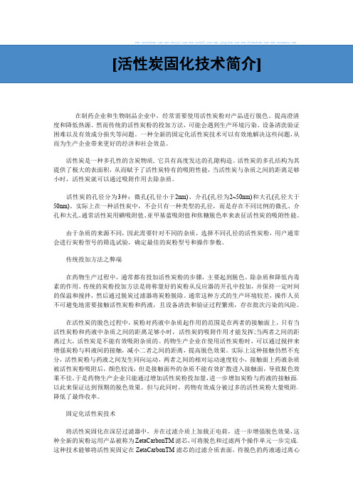 活性炭固化技术简介