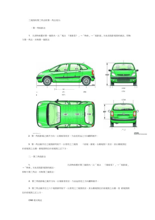 机械制图三视图的第三角法和第一角如何区分