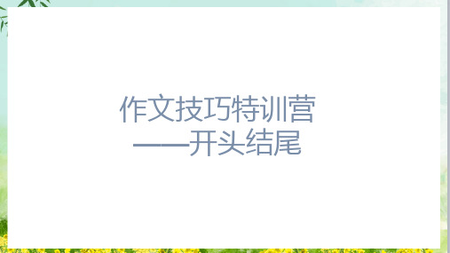 统编版部编版小升初习作总复习 语文六年级下册习作技巧之好开头、好结尾   PPT课件(共31张)