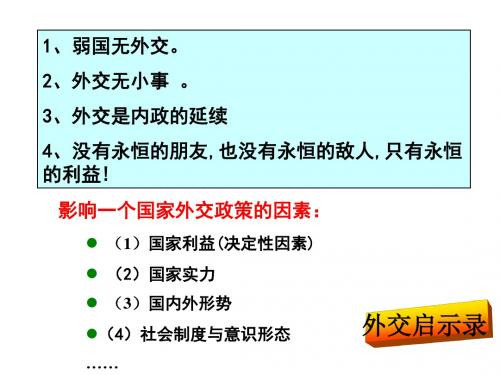 中国屹立于世界民族之林——新中国外交 PPT课件 14 岳麓版