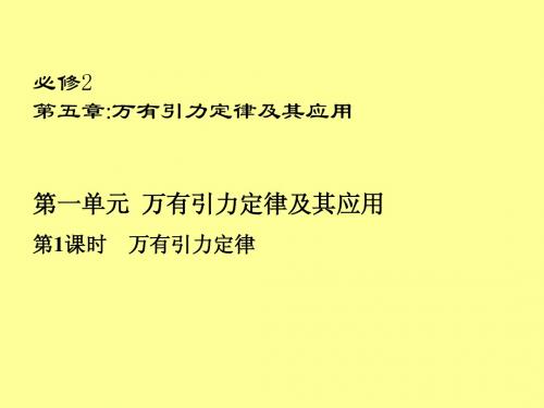 2013高考一轮复习优秀课件：第五章万有引力定律及其应用第一单元 第1课时