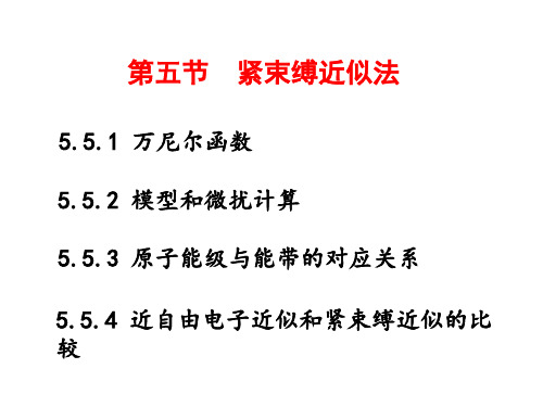 上海师大固体物理 第五章(4)紧束缚近似法