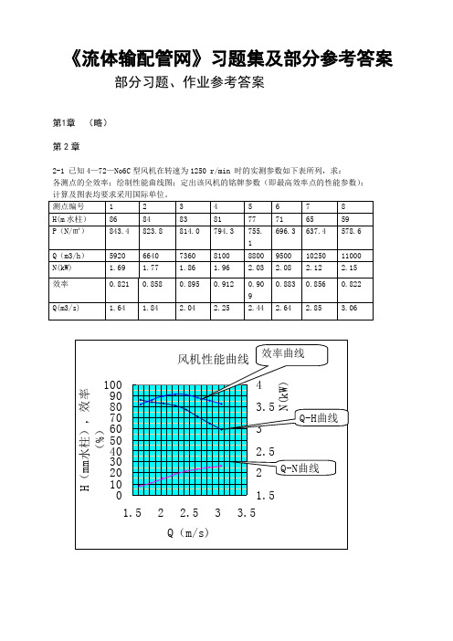 流体输配管网习题答案老龚版)