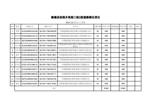 工资表10月