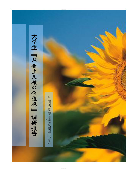 大学生“社会主义核心价值观”调研报告