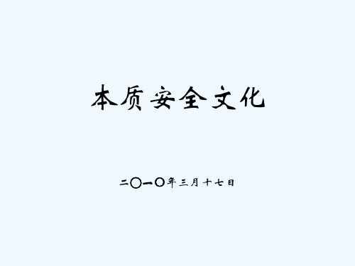 本质安全体系