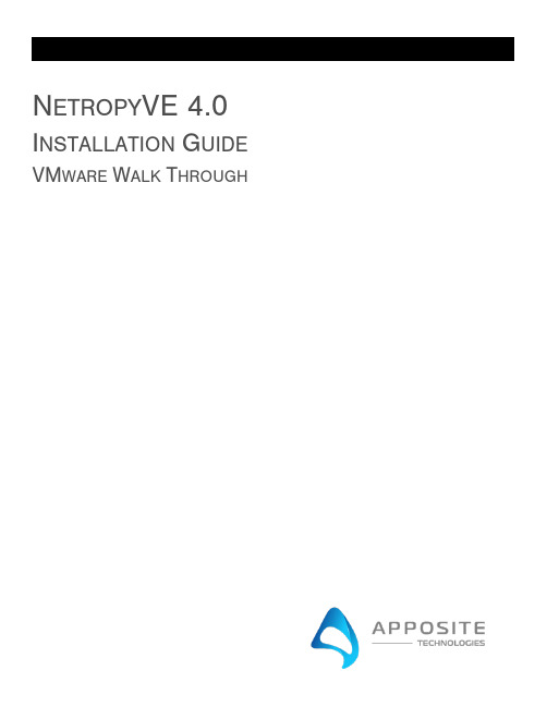 NetropyVE 4.0 安装指南说明书