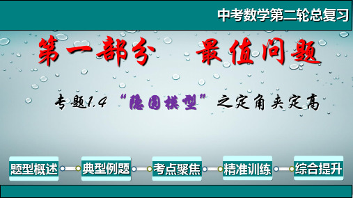 专题1.4 最值问题-隐圆模型之定角夹定高