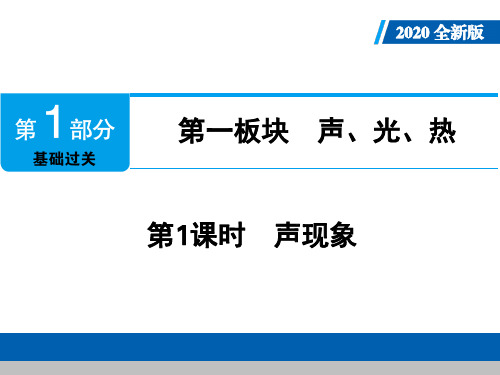 2020年江西省中考物理复习章节复习课件及习题：第1部分 第1板块 第1课时