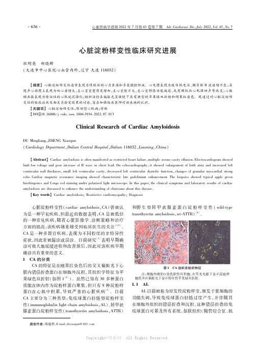 心脏淀粉样变性临床研究进展