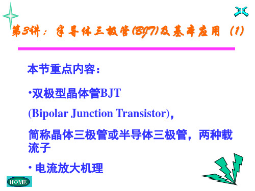 低功耗电路设计课件 第3讲: 半导体三极管(BJT)
