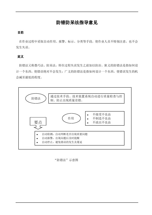 防错防呆法指导意见