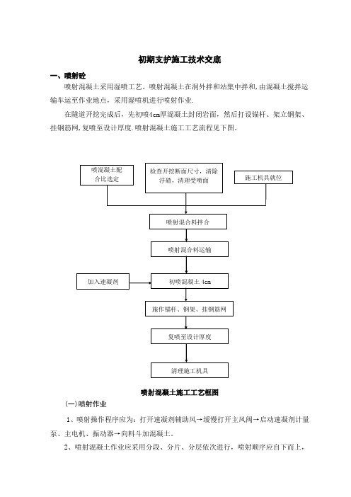 初期支护施工技术交底